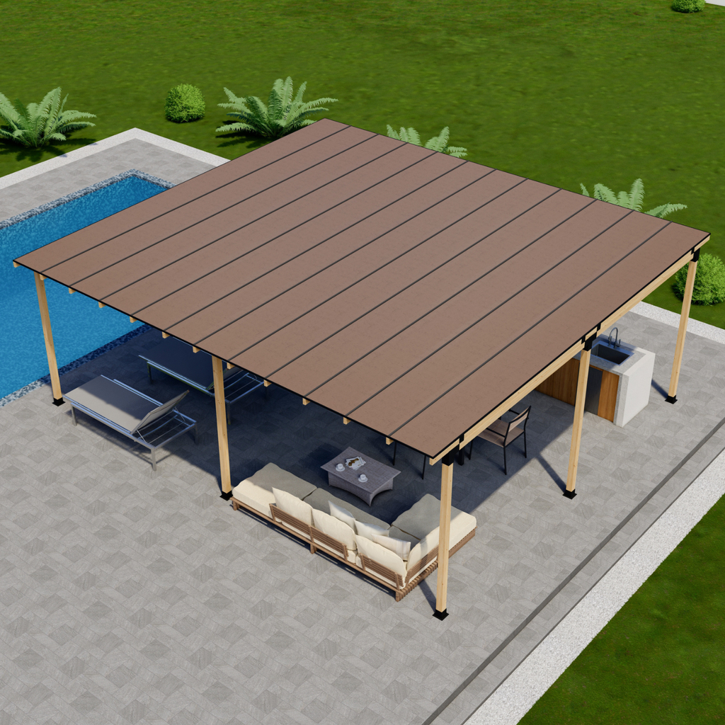 Kit for Building Large Patio Cover w/ Solid Roof