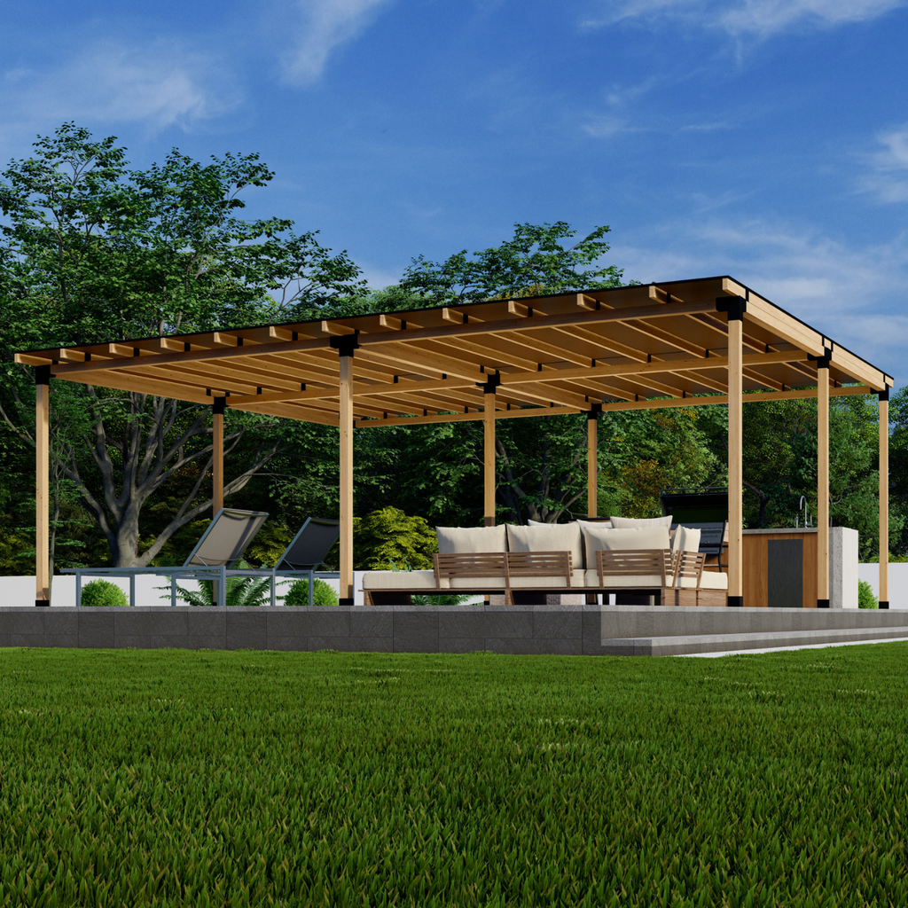 Kit for Building Large Patio Cover w/ Solid Roof