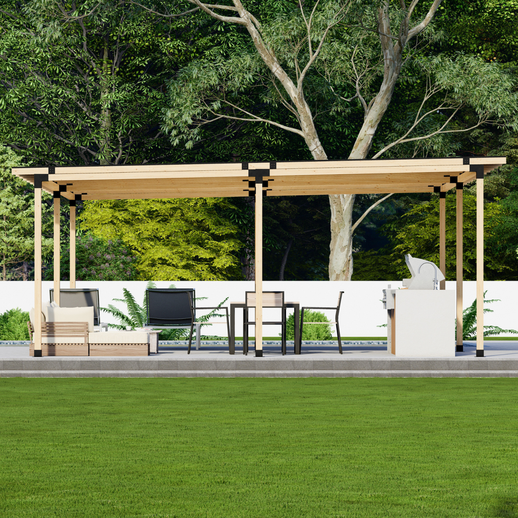 Kit for Building Large Patio Cover w/ Solid Roof