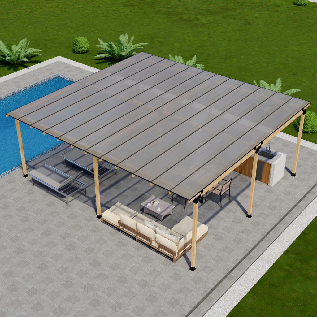 Kit for Building Large Patio Cover w/ Solid Roof