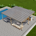 Kit for Building Large Patio Cover w/ Solid Roof
