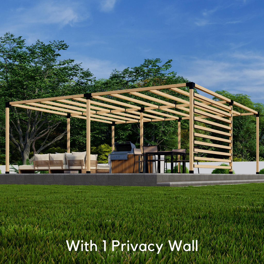 Bracket Kit for a Modern Metal and Wood Pergola