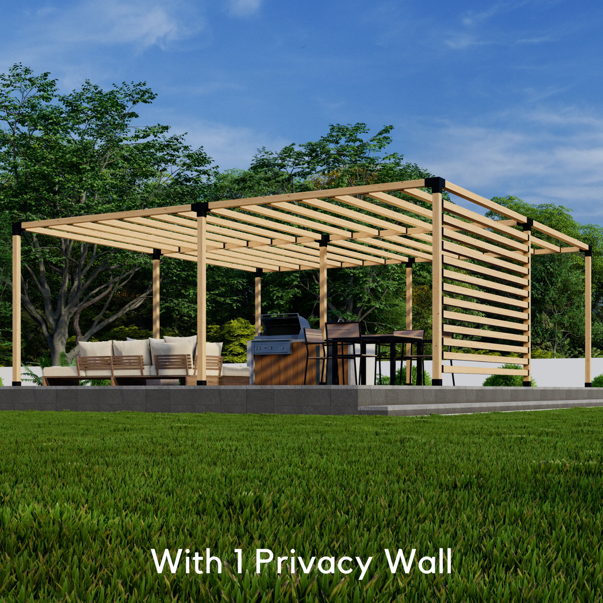 Bracket Kit for Building a Backyard Wooden Pergola