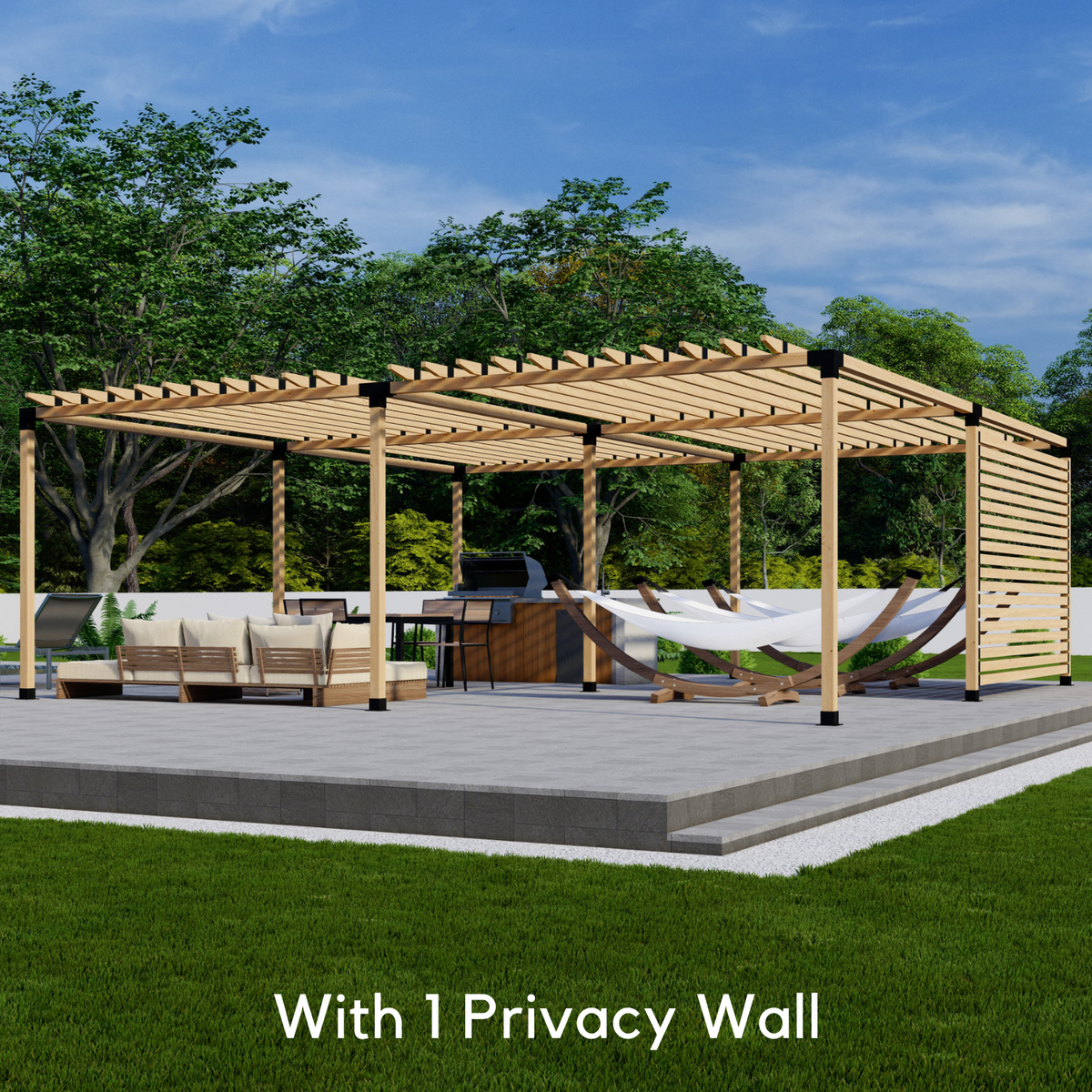 Pergola Kit for Building a Slatted Shade Structure