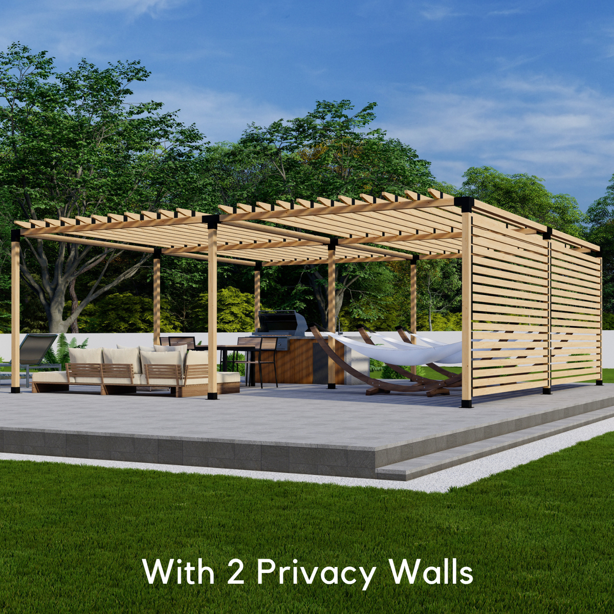 Pergola Kit for Building a Slatted Shade Structure