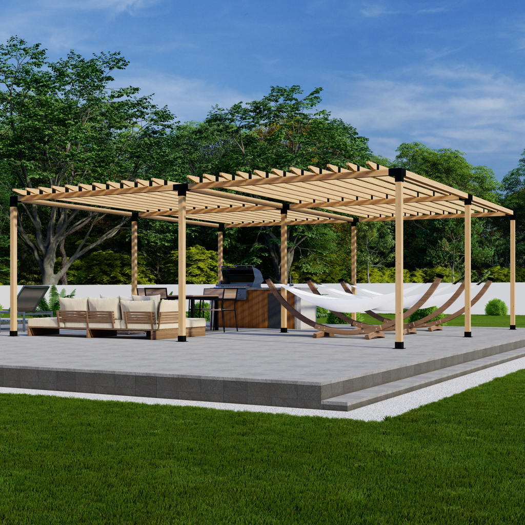 Pergola Kit for Building a Slatted Shade Structure