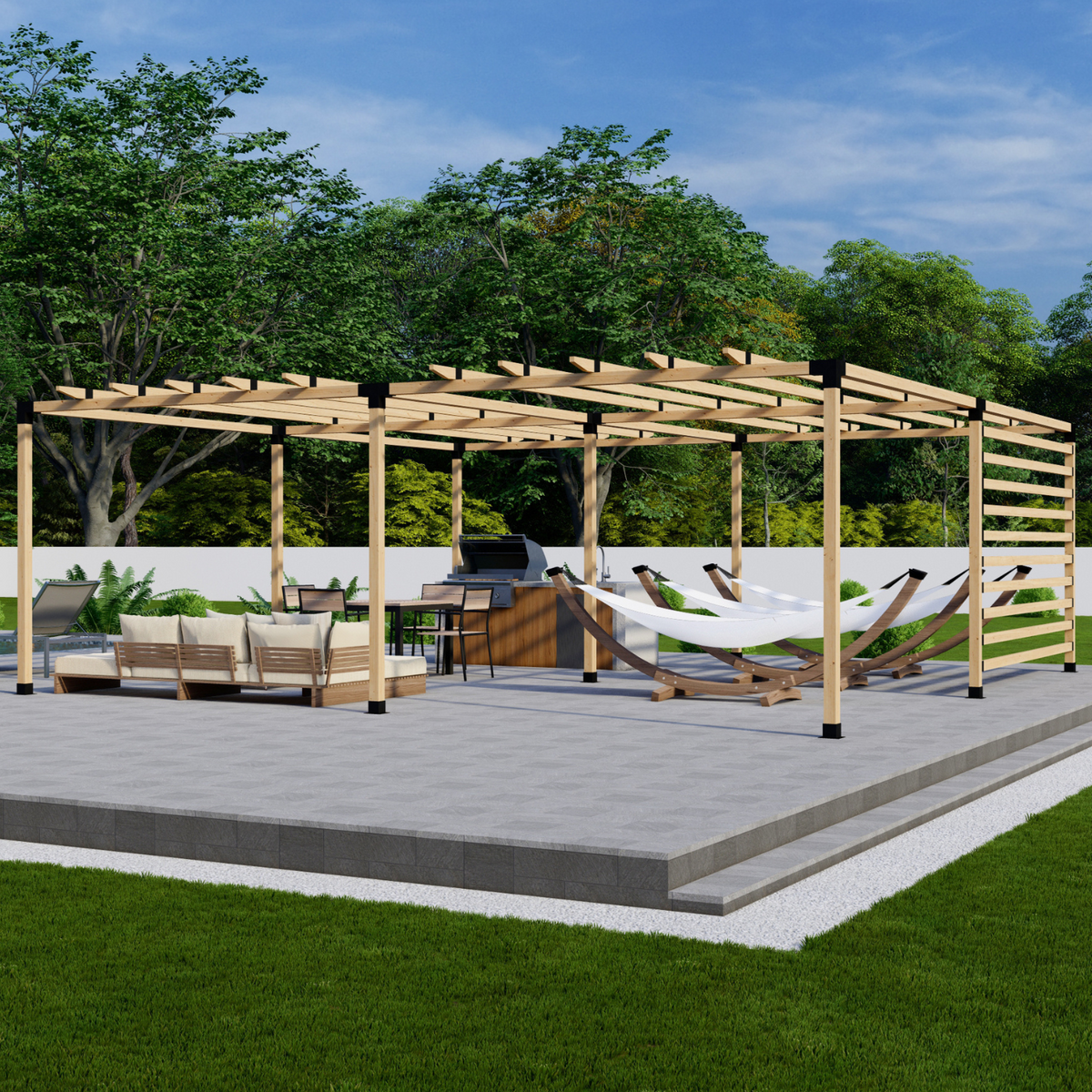 DIY 2x2 Grid Pergola Kit