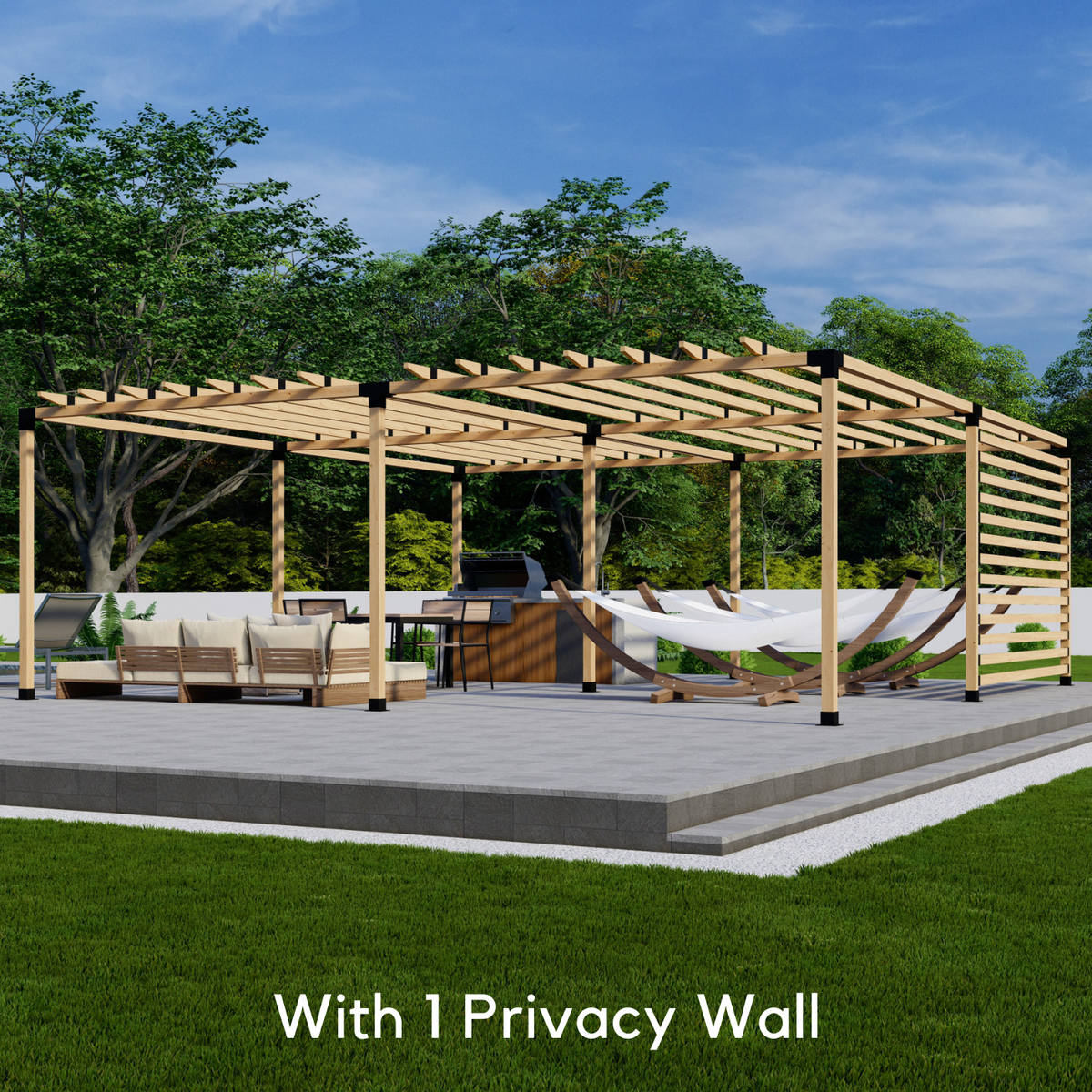 Hardware Kit for a DIY Wooden Pergola With Roof