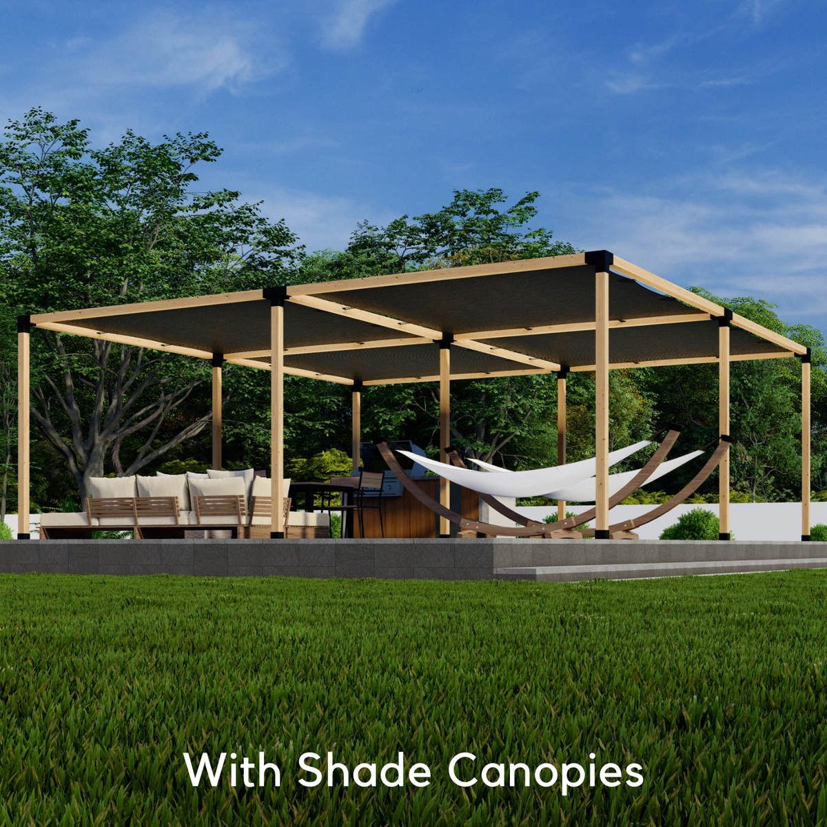 Kit de pergola autoportante 20x24 avec toit