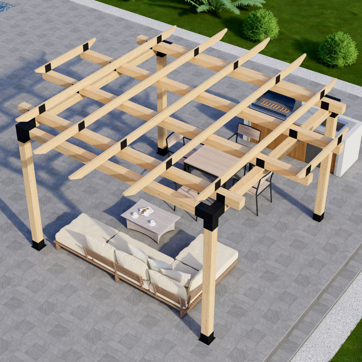Bracket Kit to Build a Circular Pergola - Any Size Up to 12' x 12'