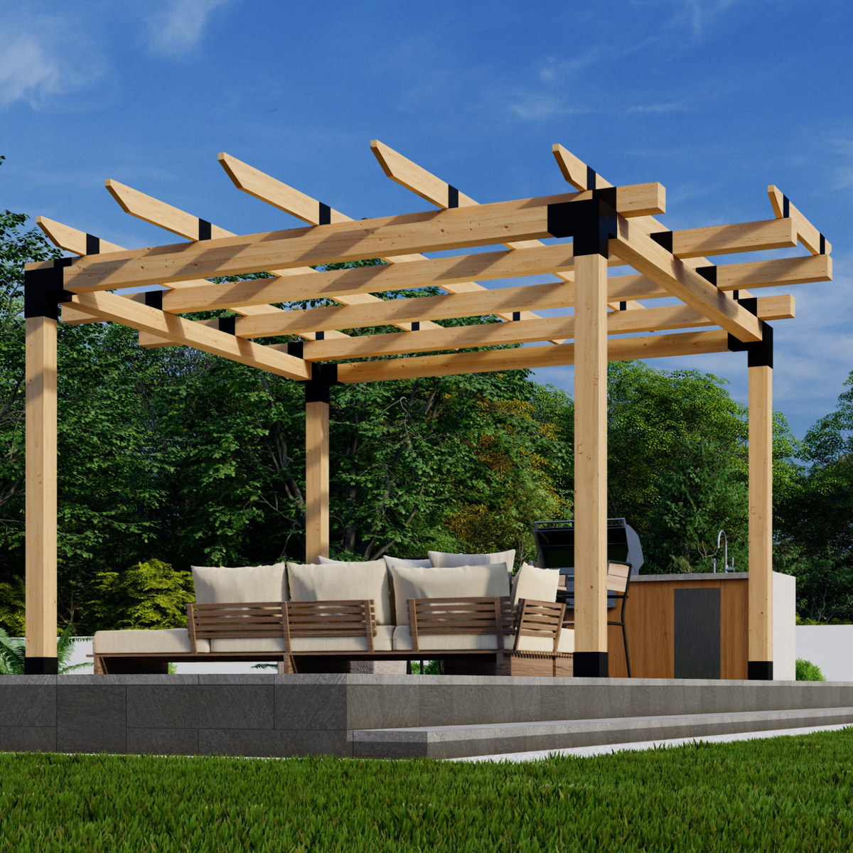 Bracket Kit to Build a Circular Pergola - Any Size Up to 12' x 12'