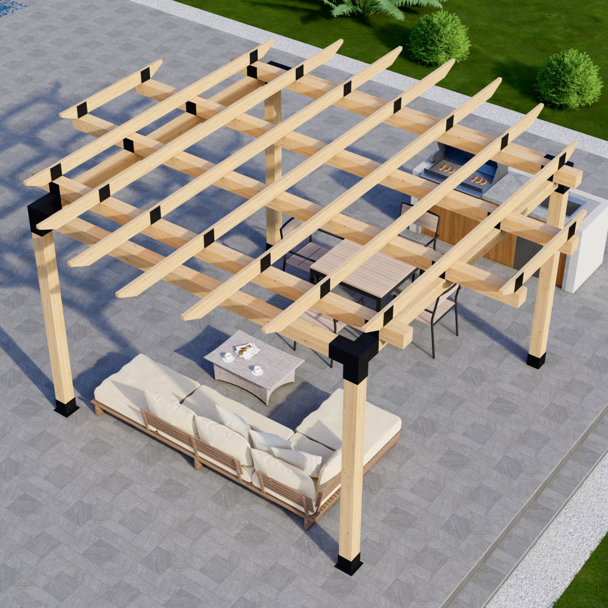 Round Pergola Kit - For Any Size Pergola w/ Round Roof Up to 12' x 12'