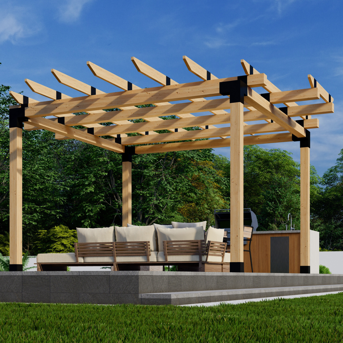 Round Pergola Kit - For Any Size Pergola w/ Round Roof Up to 12' x 12'