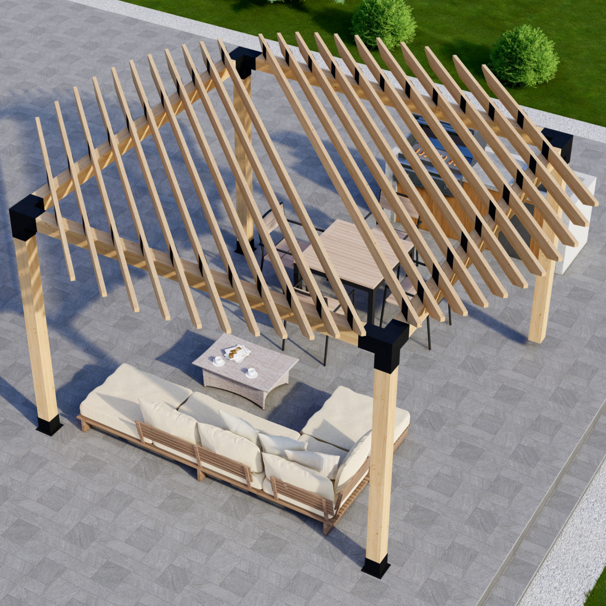 DIY Kit for Building a Circle Pergola - Any Size Up to 12' x 12'