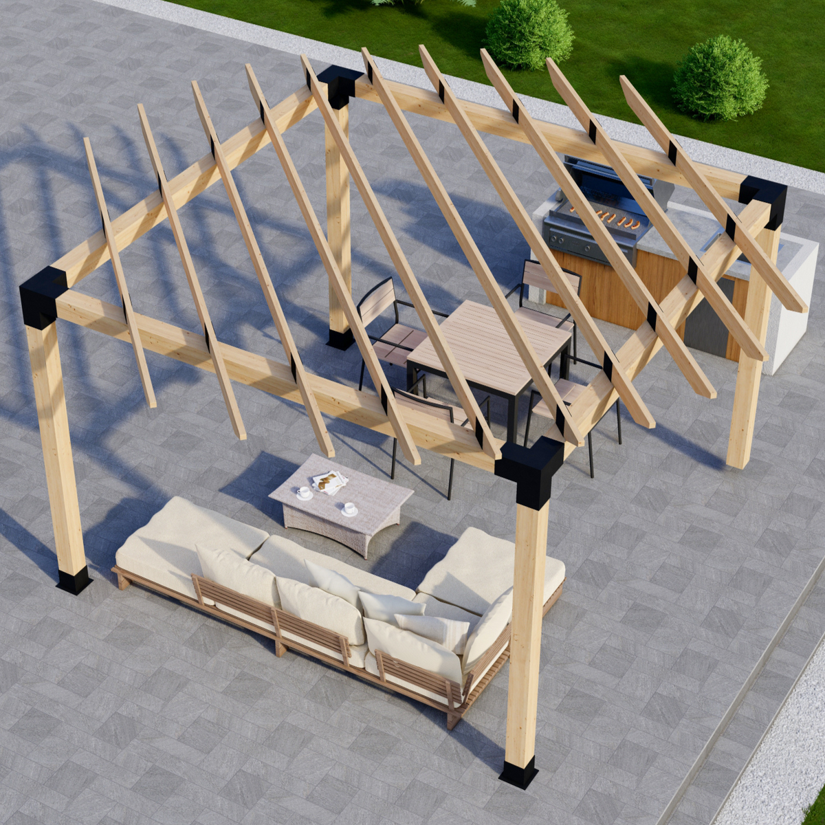 Circular Pergola Kit - For an Up-To 12' x 12' Pergola With a Circle-Shape Roof