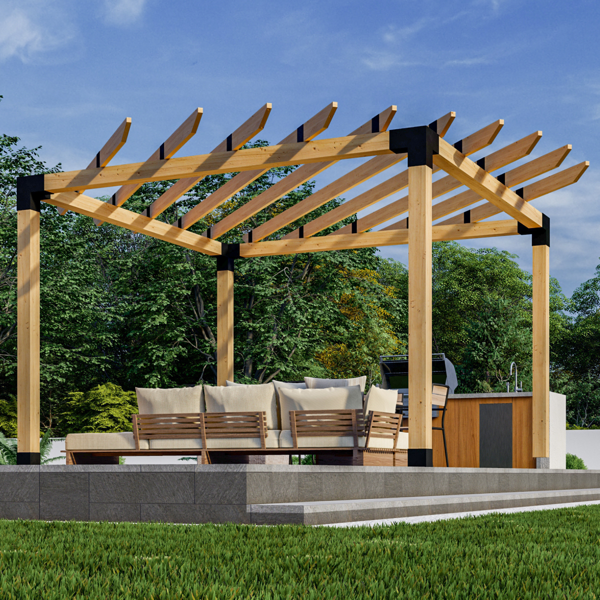 Circular Pergola Kit - For an Up-To 12' x 12' Pergola With a Circle-Shape Roof