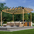 DIY Kit for a Round Pergola With Roof - Any Size Up to 12' x 12'