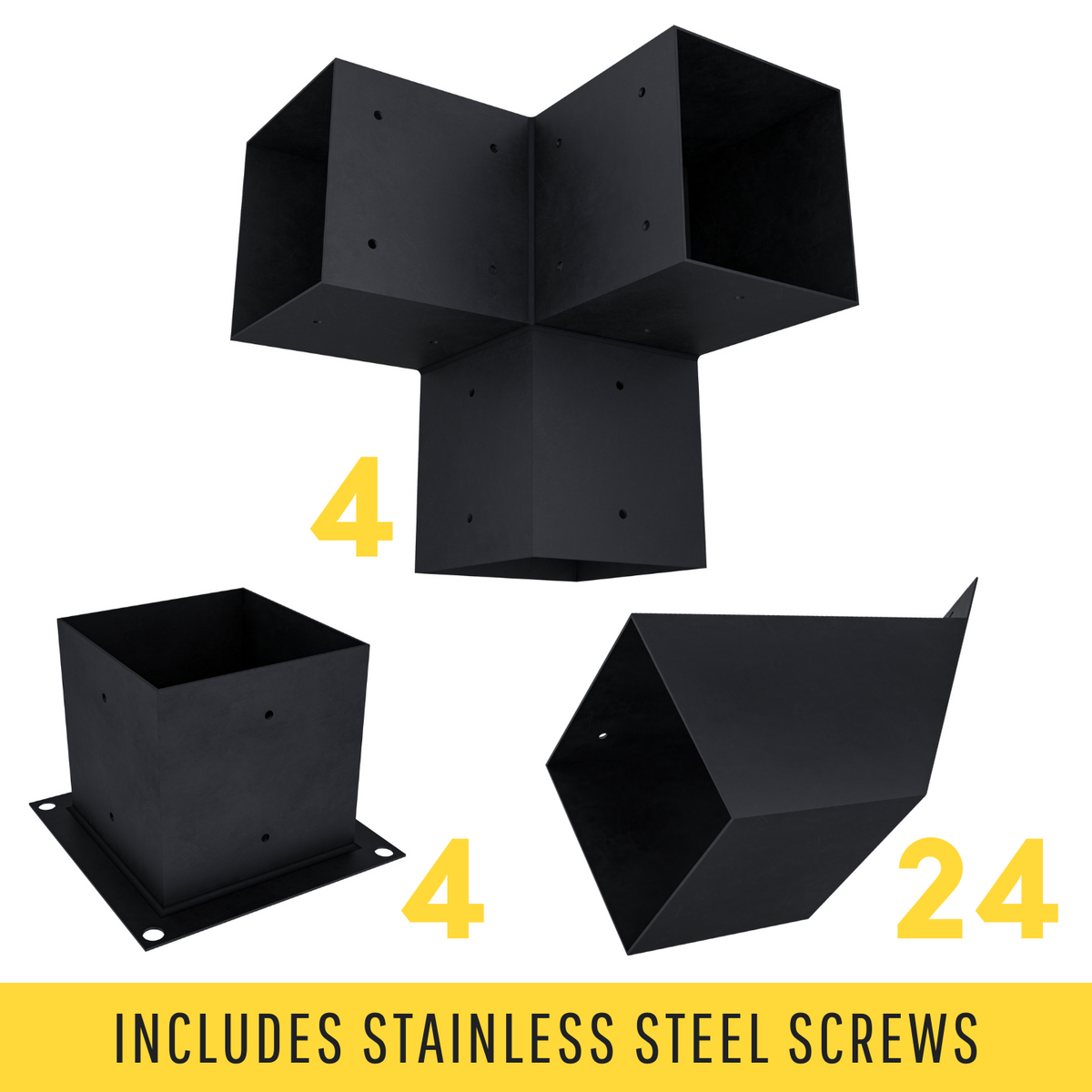 Bracket Kit to Build a Small Pergola - Any Size Up to 12' x 12'