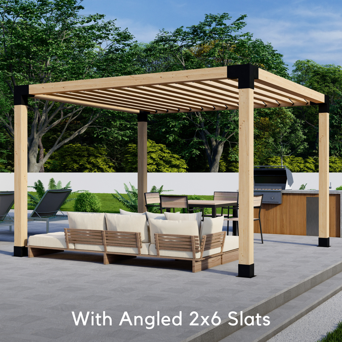 Free-Standing 10' x 7' Pergola with Roof