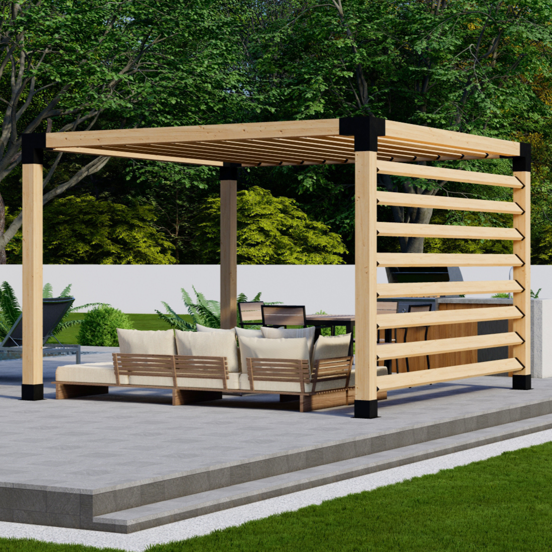 Small Freestanding Pergola Kit - For Any Size Pergola Up to 12' x 12'