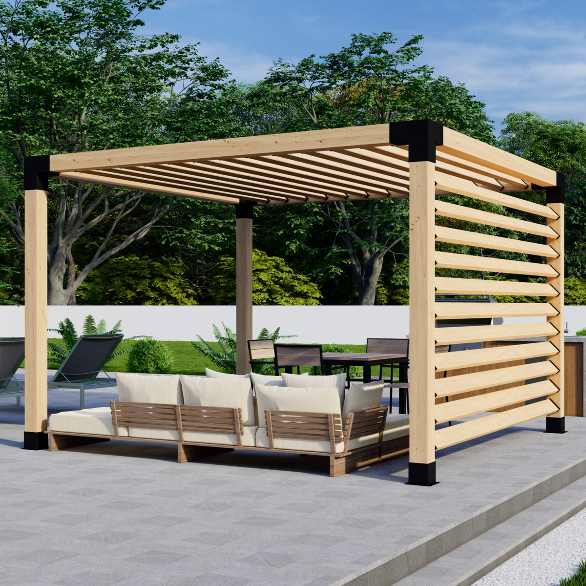 Free-Standing Covered Pergola Kit