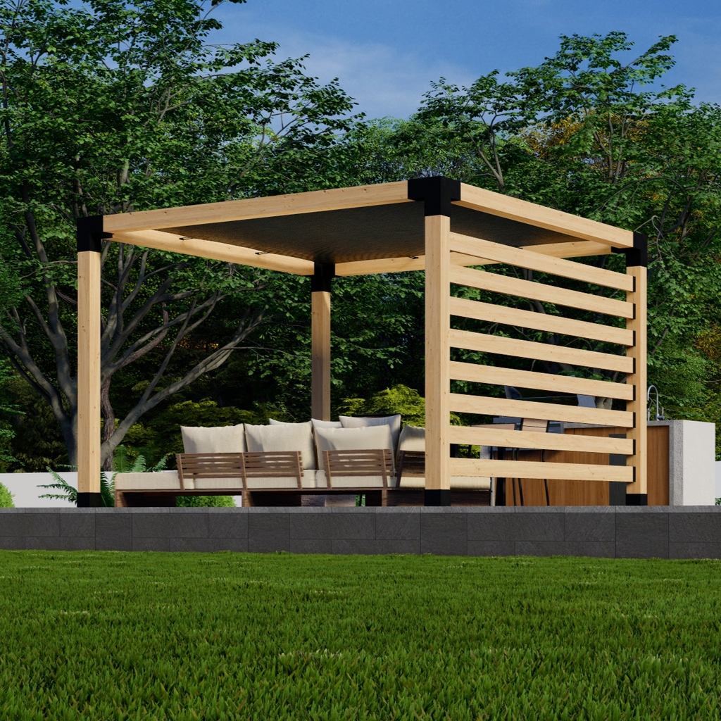 DIY Kit for Attached or Freestanding Pergola With Canopies