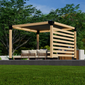 DIY Kit for Attached or Freestanding Pergola With Canopies