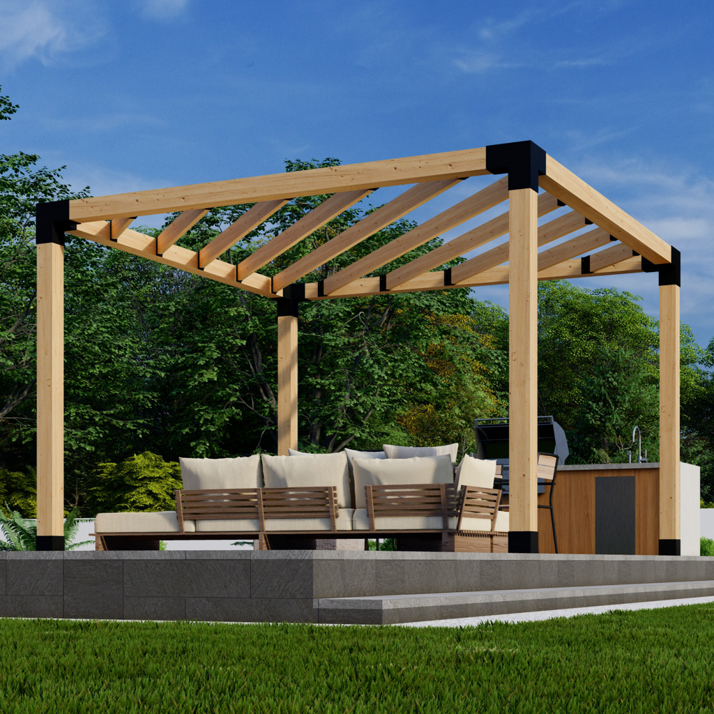 Bracket Kit to Build a Small Pergola - Any Size Up to 12' x 12'