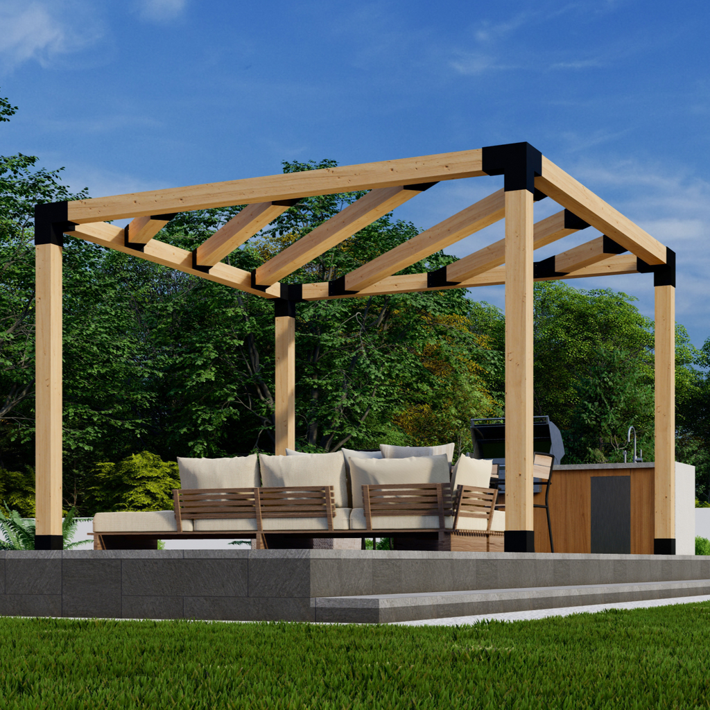 Bracket Kit to Build a Small Pergola - Any Size Up to 12' x 12'