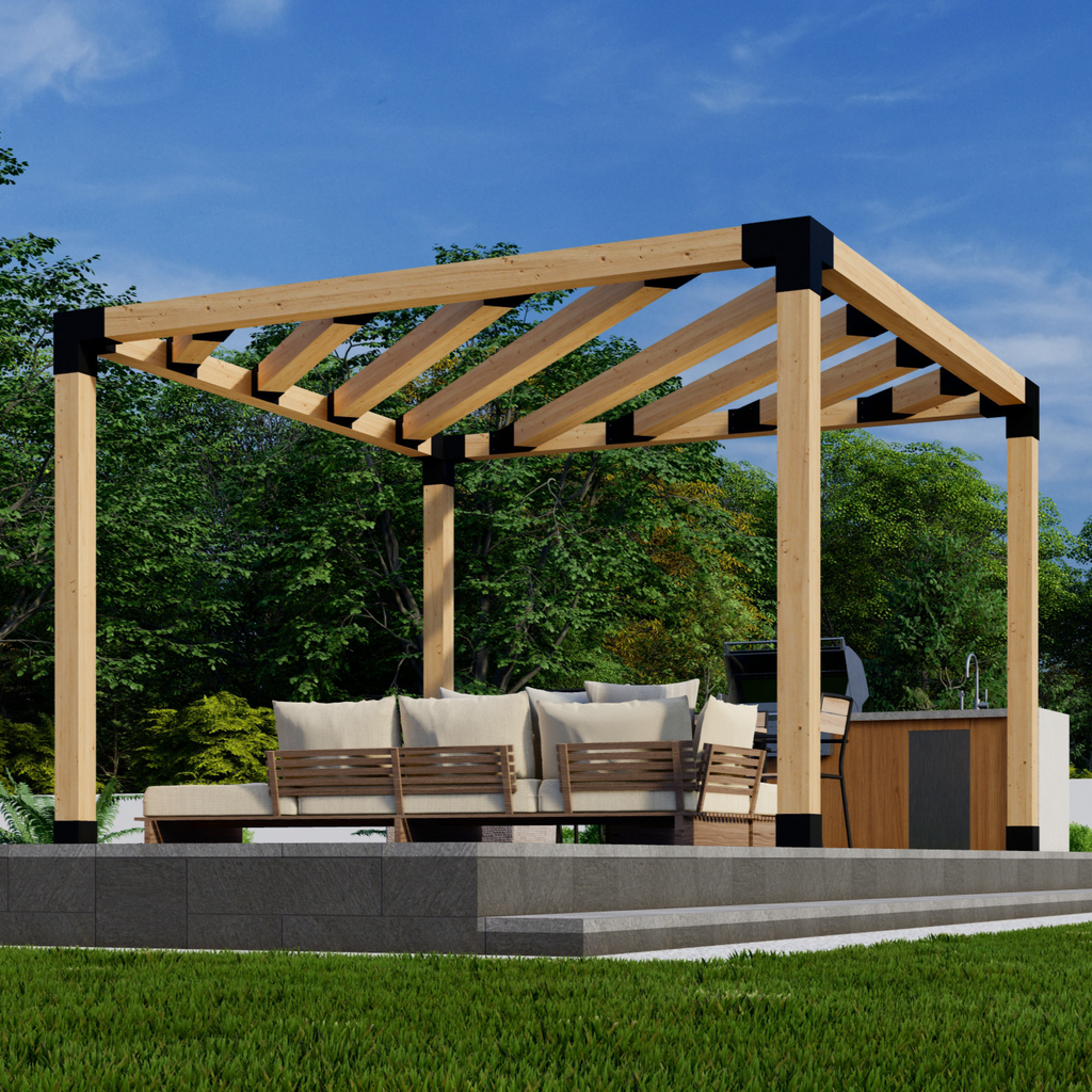 Bracket Kit to Build a Small Pergola - Any Size Up to 12' x 12'