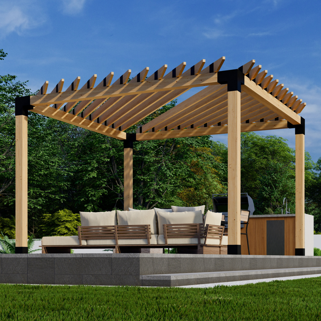 Bracket Kit to Build a Small Pergola - Any Size Up to 12' x 12'
