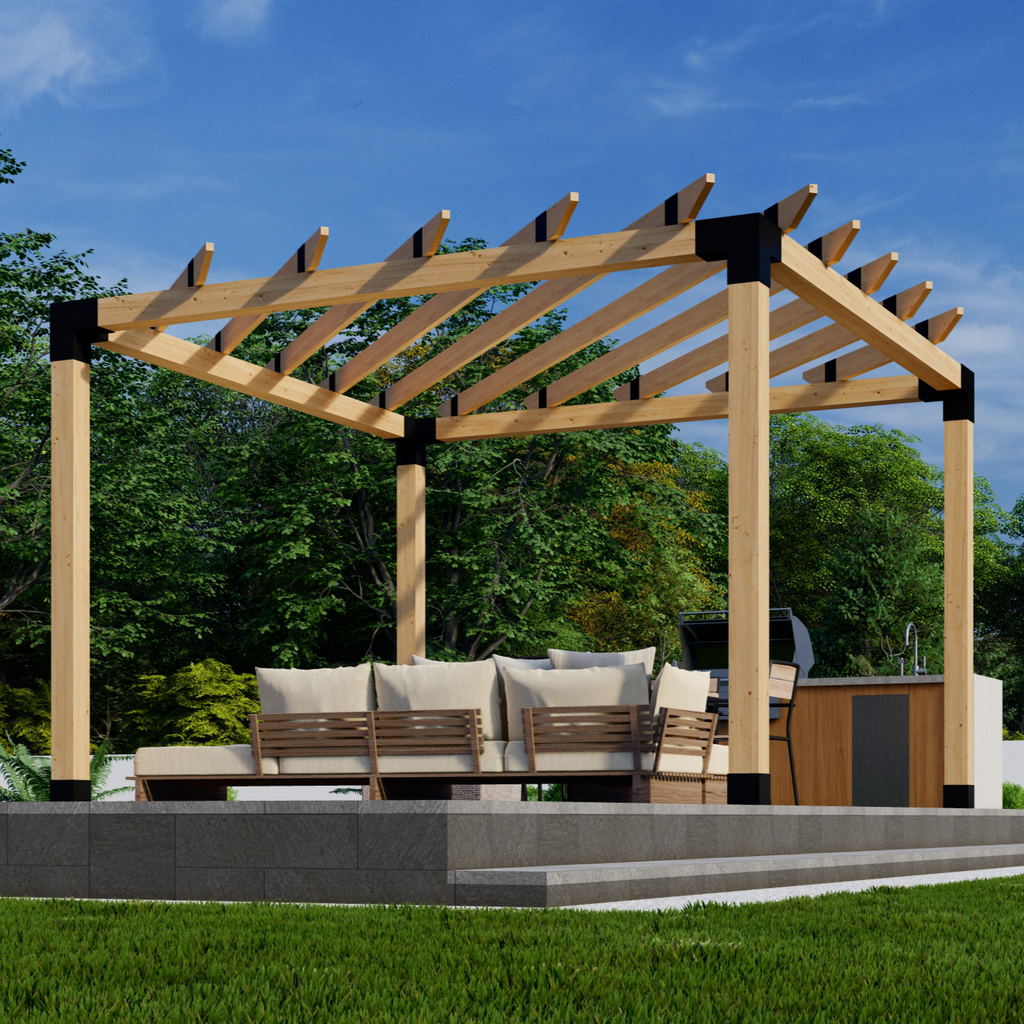 Bracket Kit to Build a Small Pergola - Any Size Up to 12' x 12'