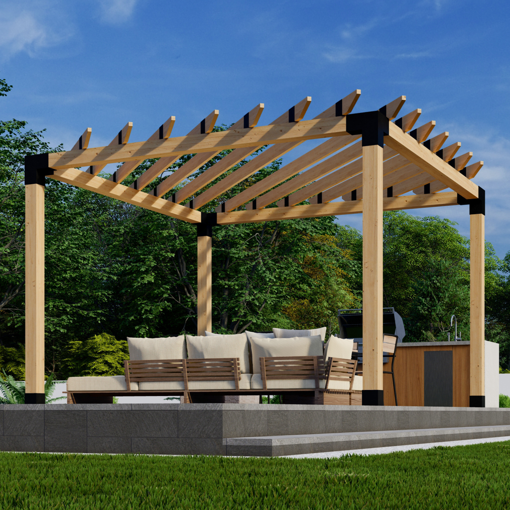 Bracket Kit to Build a Small Pergola - Any Size Up to 12' x 12'