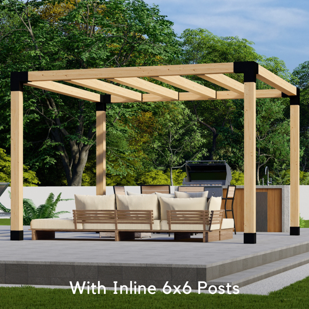 Free-Standing 11' x 9' Pergola with Roof