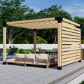 DIY Kit for a Freestanding Pergola With Roof