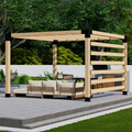 Small Backyard Pergola Kit - For Free-Standing Pergola Up to 12' x 12'