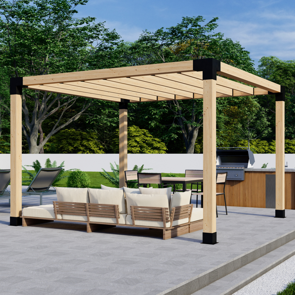 Pergola autoportante 12' x 9' avec toit