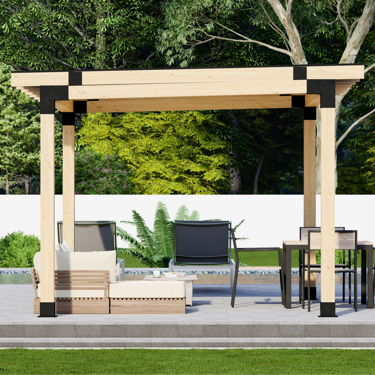 Clear-Roof Patio Cover (or White or Bronze Roof)