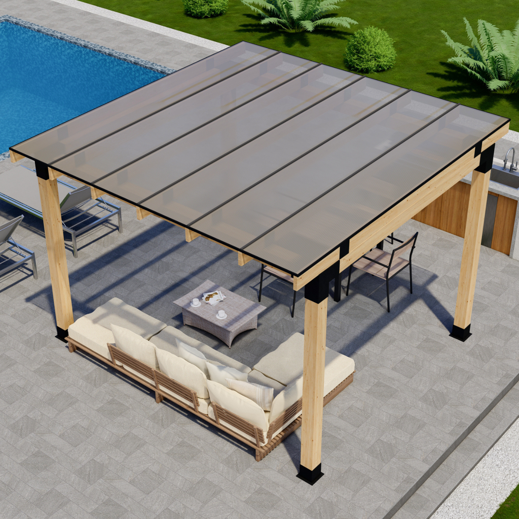 Clear-Roof Patio Cover (or White or Bronze Roof)