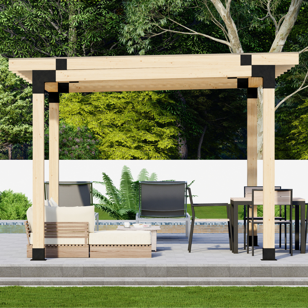 Clear-Roof Patio Cover (or White or Bronze Roof)