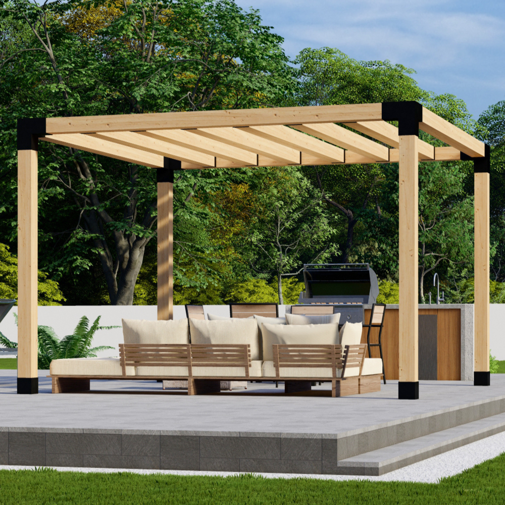 Bracket Kit for a Metal and Wood Pergola
