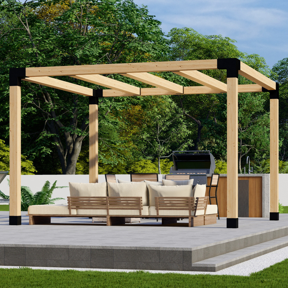 Bracket Kit for an Outdoor Wood Pergola
