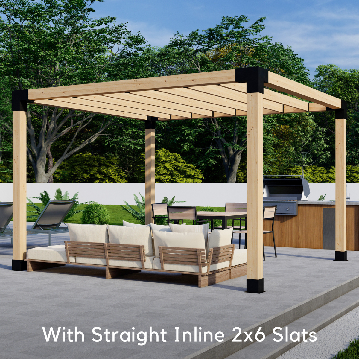 Pergola autoportante 12' x 9' avec toit