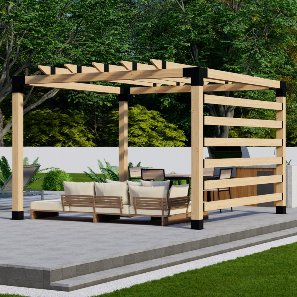 Kit for a Pergola for Small Yard - Any Size Up to 12' x 12'