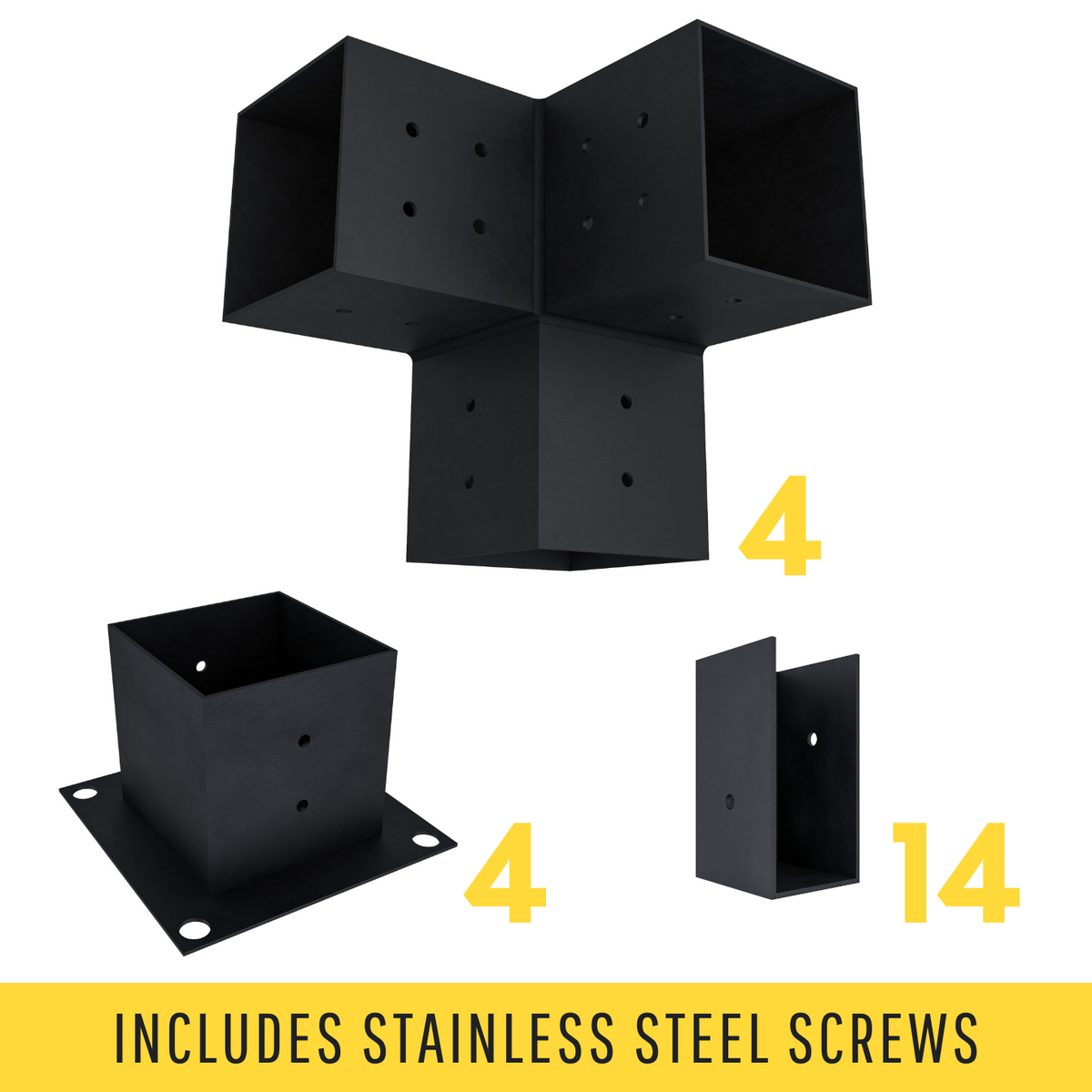 Bracket Kit for Building a Simple Wooden Pergola