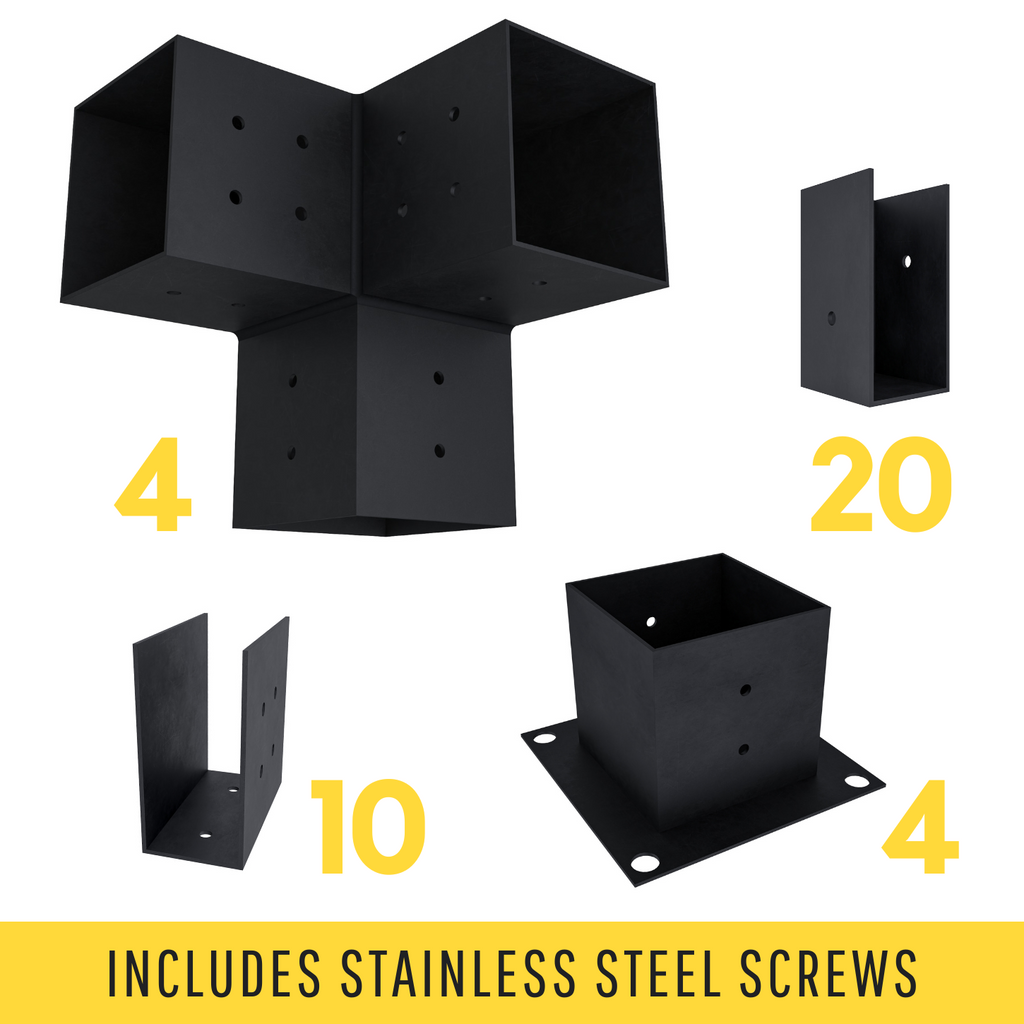 Small Wood Pergola Kit (Brackets & Hardware Kit)