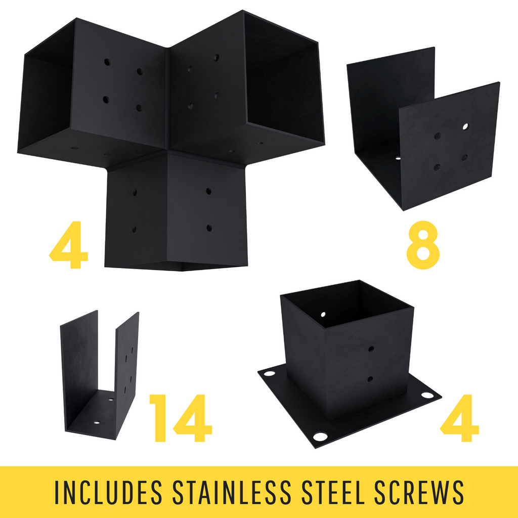 Bracket Kit for Building a Homemade Pergola