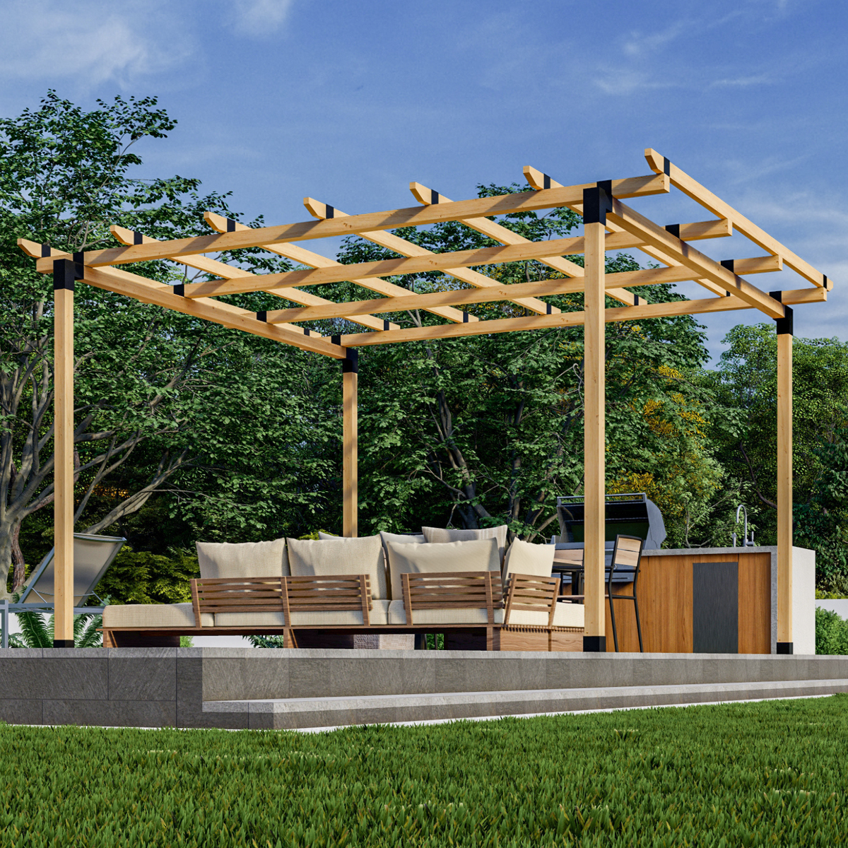 Bracket Kit for Building a Homemade Pergola