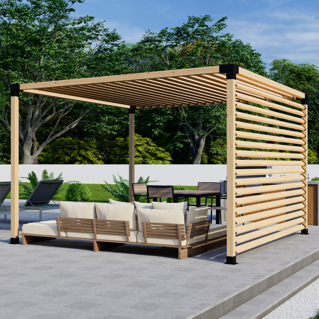 Kit for a Custom Pergola With Roof