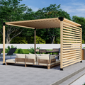 Kit for a Custom Pergola With Roof